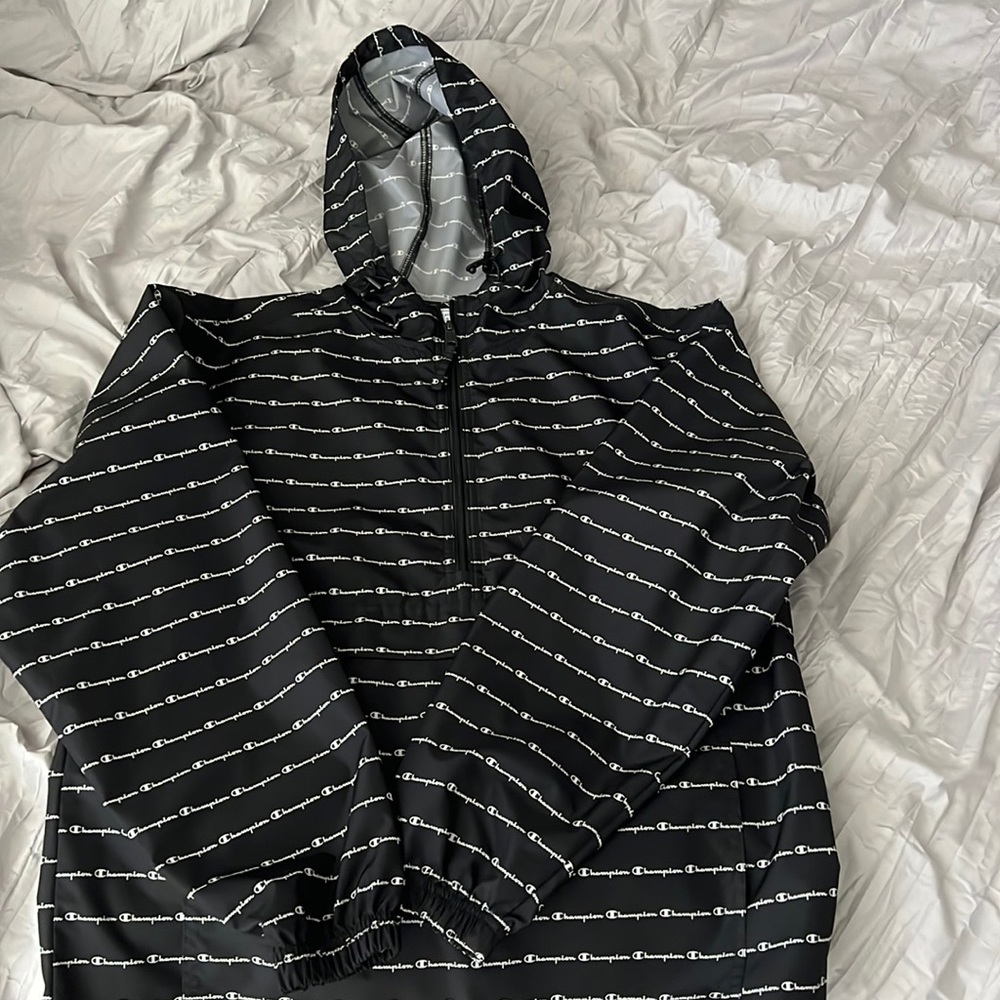 Black champion windbreaker